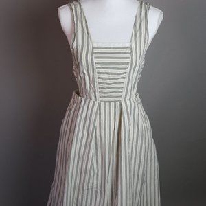 Cream Stripe Madewell Cutout Dress